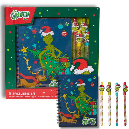 Innovative Designs Grinch journal cover, festive and ready for daily notes.