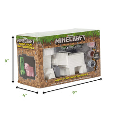 Innovative Designs Minecraft compact packaging for desk or shelf.