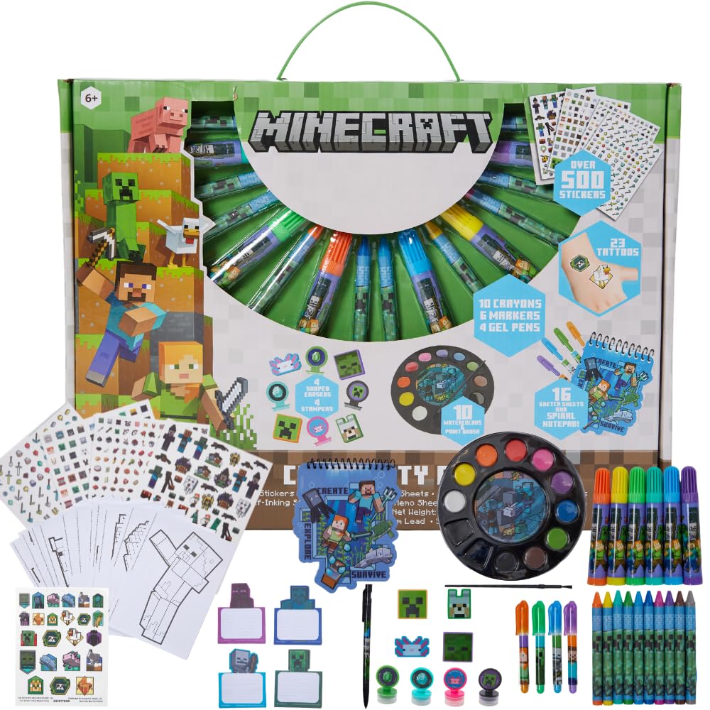 Innovative Designs Minecraft Creativity Art Set front packaging for kids' crafts