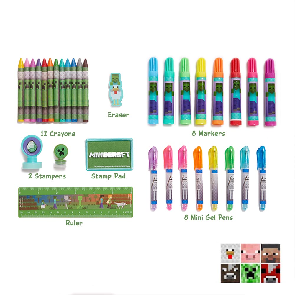 Minecraft Deluxe Activity Set coloring sheets for imaginative art on demand