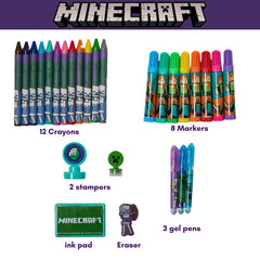 Innovative Designs Minecraft deluxe activity set coloring sheets ready for creative coloring.