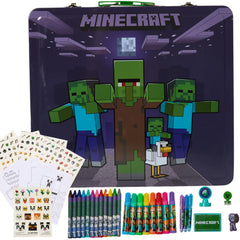 Innovative Designs Minecraft deluxe activity set tin for organized art on the go.