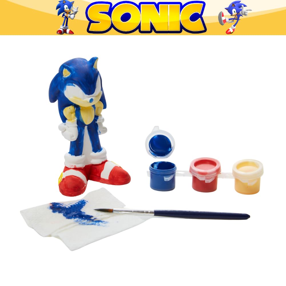 Innovative Designs Painted Sonic figurine display; ready for desk or shelf.