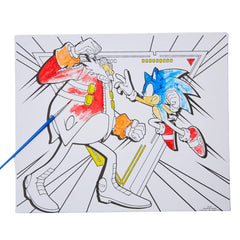Innovative Designs Sonic canvas set offers a 10 page activity pad for structured fun.