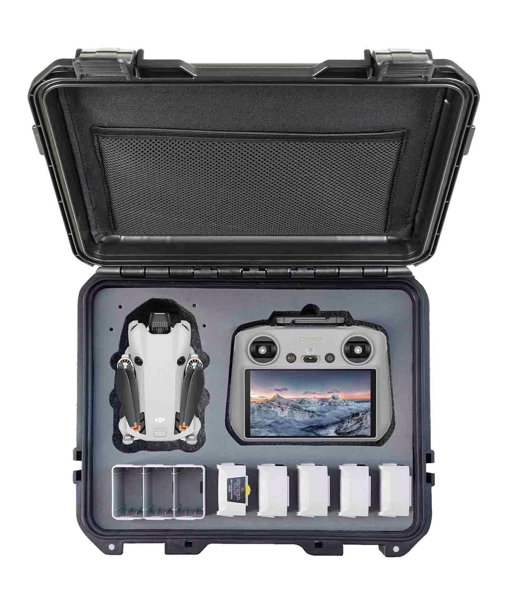 INNVO drone case for DJI Mini 3 Pro and 4 Pro – front view shows rugged storage.