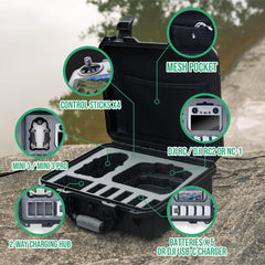 INNVO drone case open lid for organized interior and easy access.