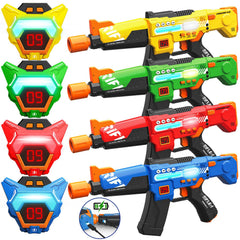 Inodoo rechargeable laser tag guns set in action for family play