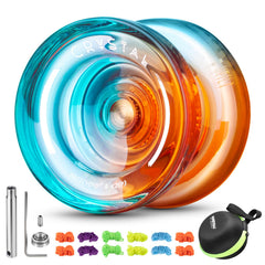 INOVASHON Yoyo K2 Crystal for beginners, blue–orange gradient, easy learning spins.
