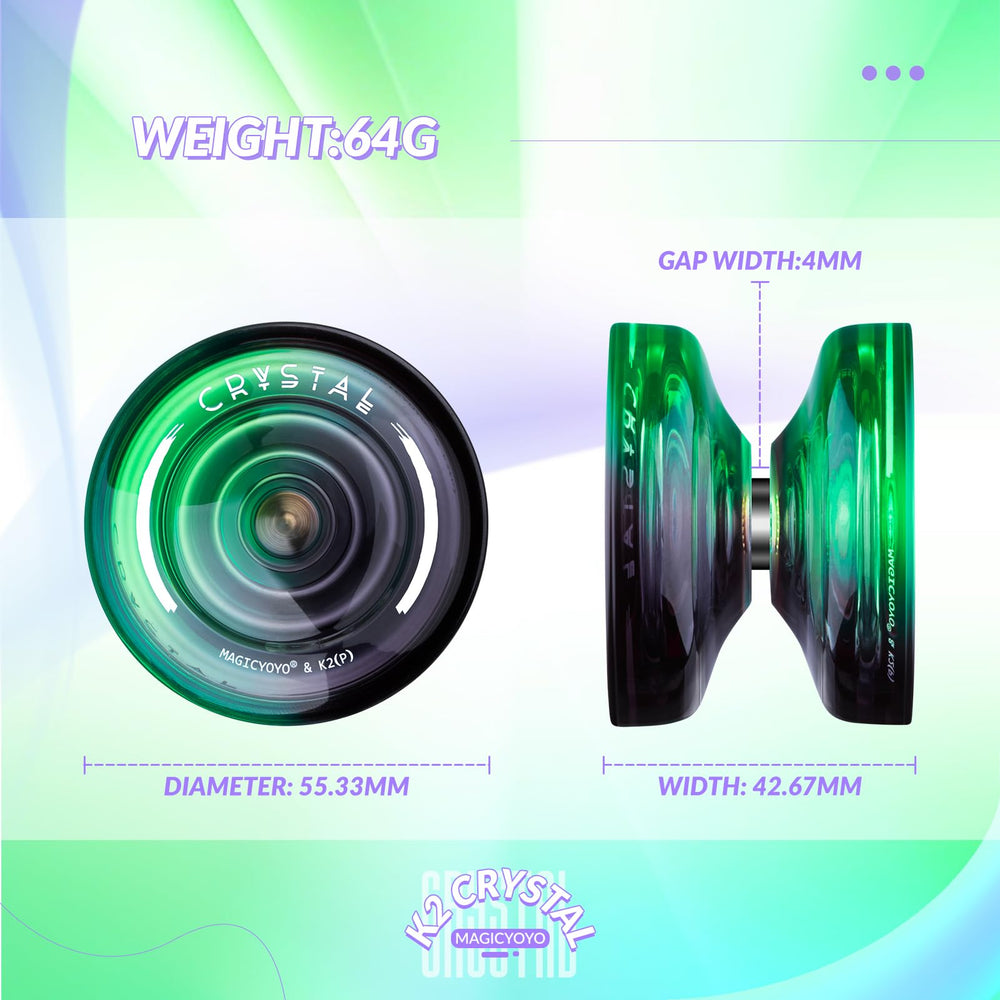 INOVASHON Yoyo K2 Crystal compact kit with strings and tool