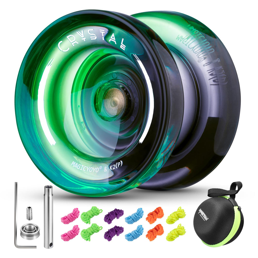 INOVASHON Yoyo K2 Crystal front view showing beginner-friendly return feature