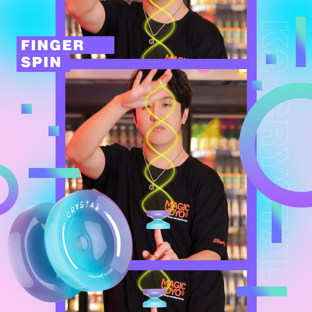Crystal gradient surface of INOVASHON Yoyo K2 enhances visibility and handling.