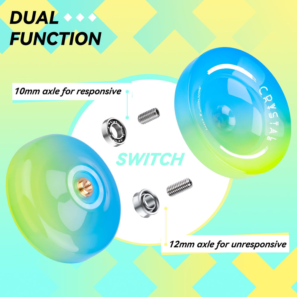 INOVASHON Yoyo K2 Crystal spin balance enabling long spins and reliable returns