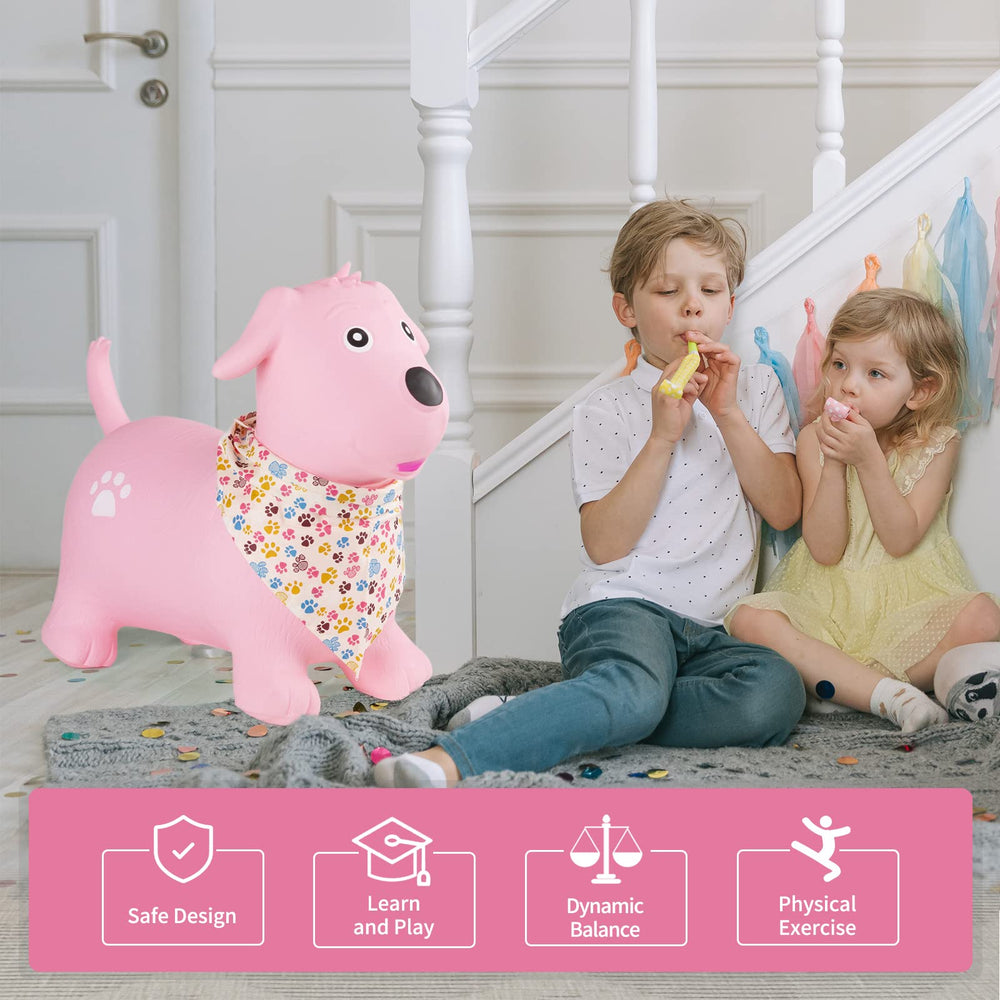 INPANY bouncy dog hopper kid-use image highlights versatile fun for toddlers