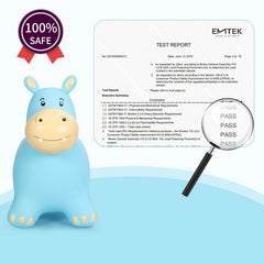 INPANY hippo hopper inflates easily with pump, quick setup