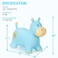 INPANY hippo hopper side view, durable soft materials for safe bouncing