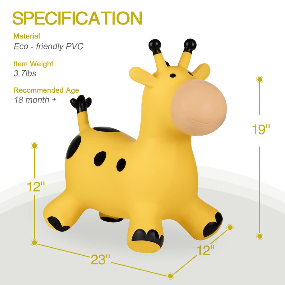 INPANY bouncy horse inflation process image easy setup with stopper removal.