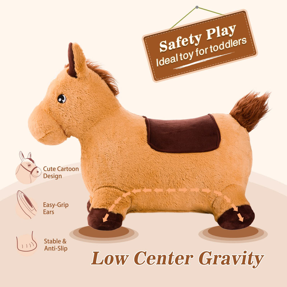 INPANY bouncy horse soft liner adds durability for long-lasting fun.