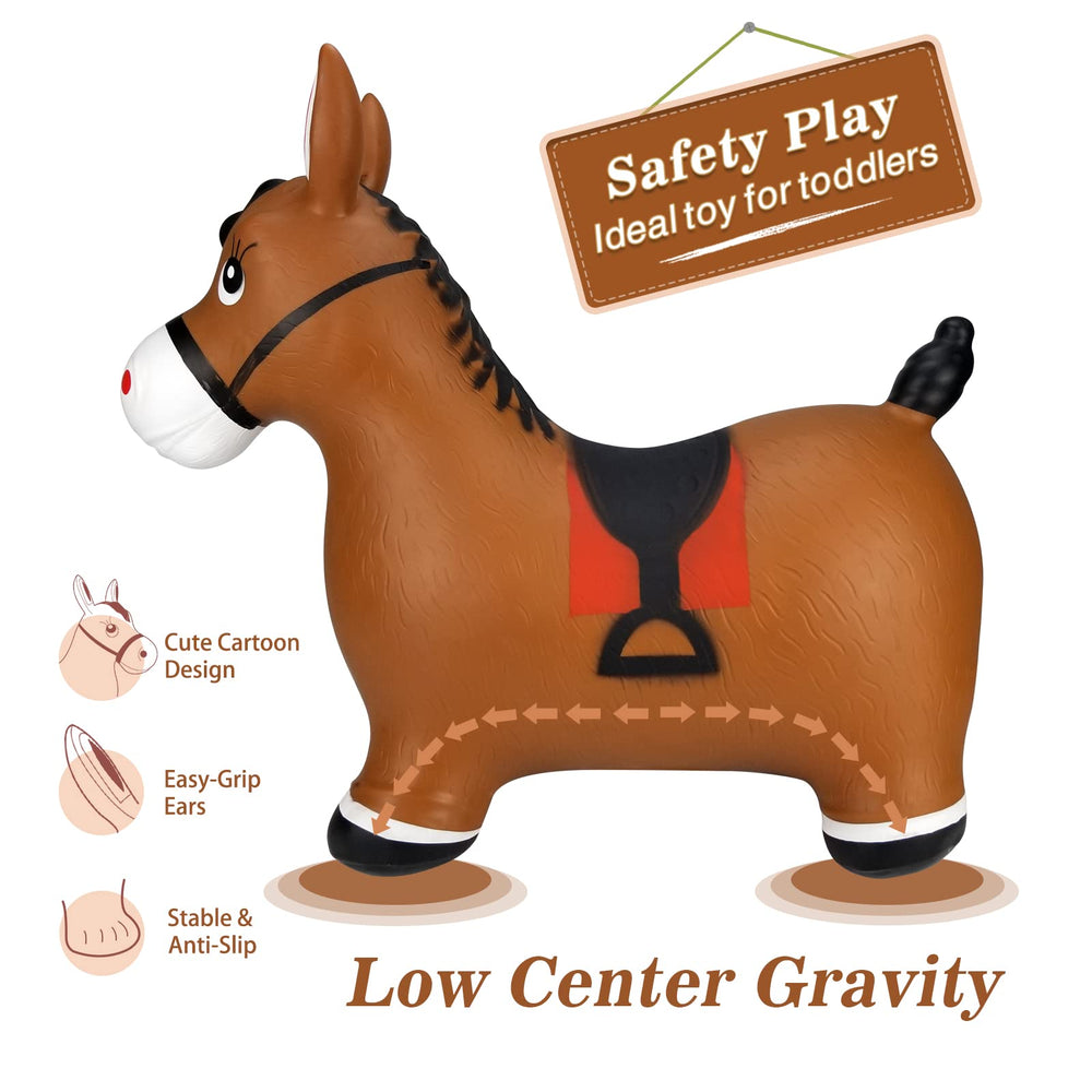INPANY bouncy horse toy child playing inspires imaginative exploration
