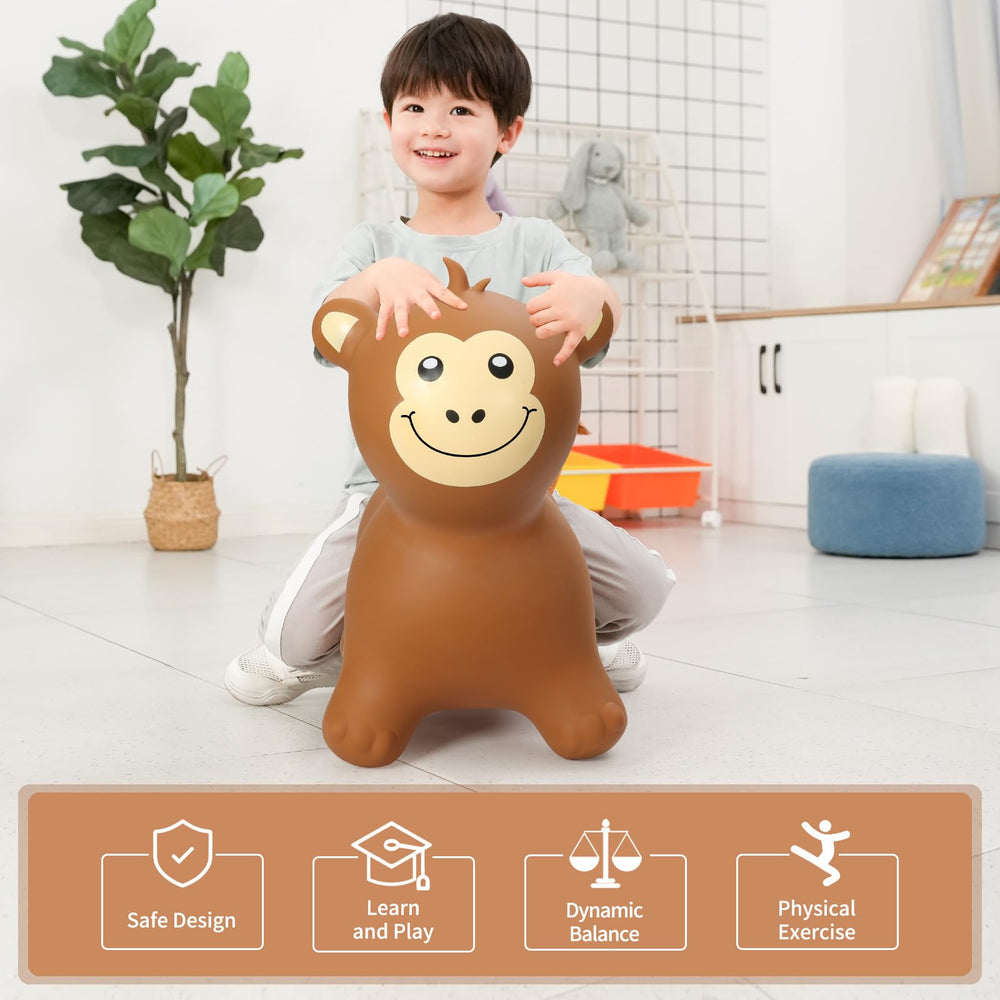 INPANY bouncy monkey hopper gift-box packaging showcases ready-to-gift appeal for birthdays