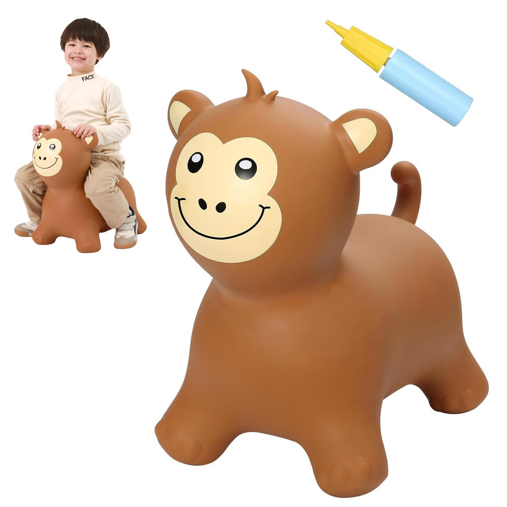 INPANY bouncy monkey hopper front view shows kid-friendly design and durable construction for safe indoor play