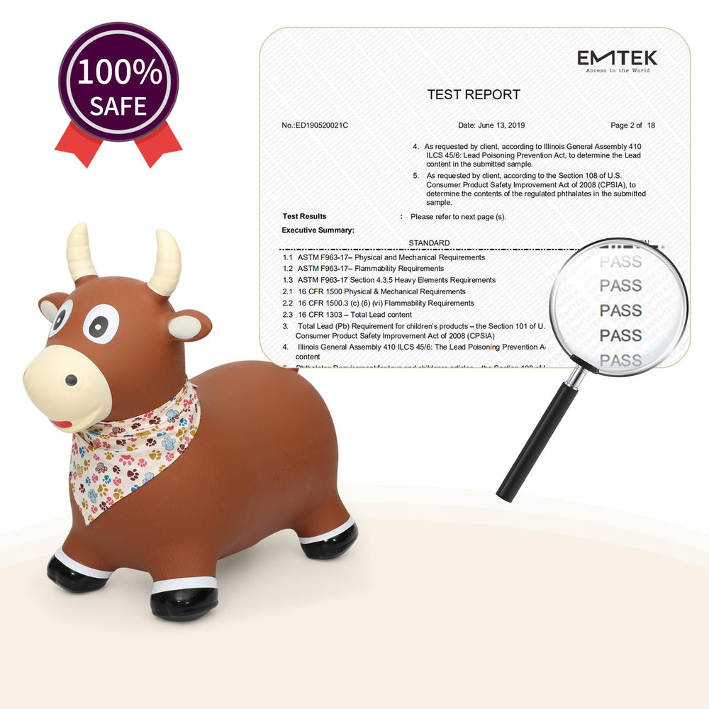 INPANY cow hopper in use outdoors, ideal for active outdoor play
