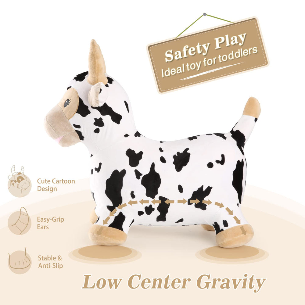 INPANY Indoor/outdoor cow hopper enables safe, energetic play anywhere.