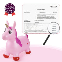INPANY pink unicorn hopper family gift idea; perfect for creativity and active breaks.