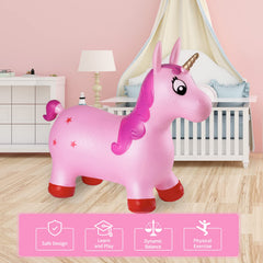 INPANY unicorn rider with pump included; quick setup for spontaneous playsessions.