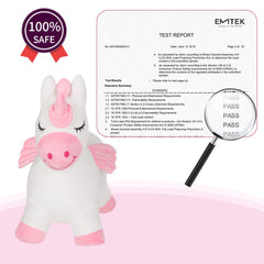 INPANY Unicorn Bouncy Horse child playing, promoting active balance and coordination.