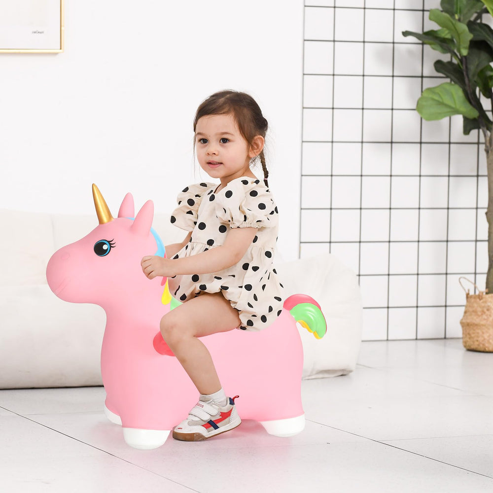 INPANY Unicorn Bouncy Horse indoor-outdoor-use: suitable for classrooms and homes