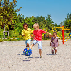 INPODAK Glitter Ball in action on grass to inspire active play.
