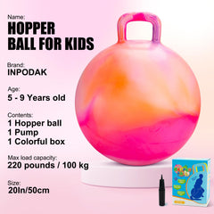 INPODAK Hopper Ball pump included for easy inflation and quick setup.