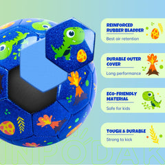 INPODAK Soccer Ball with mesh bag for easy storage.