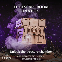 INSCAPE Cosmic Artifact Puzzle Box replay-ready design enables reset and new play sessions.