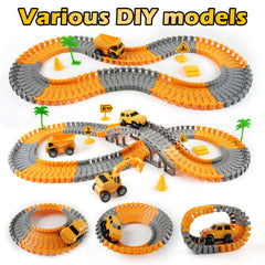 INSFUN race car demonstrates fast movement for kinetic racing fun.