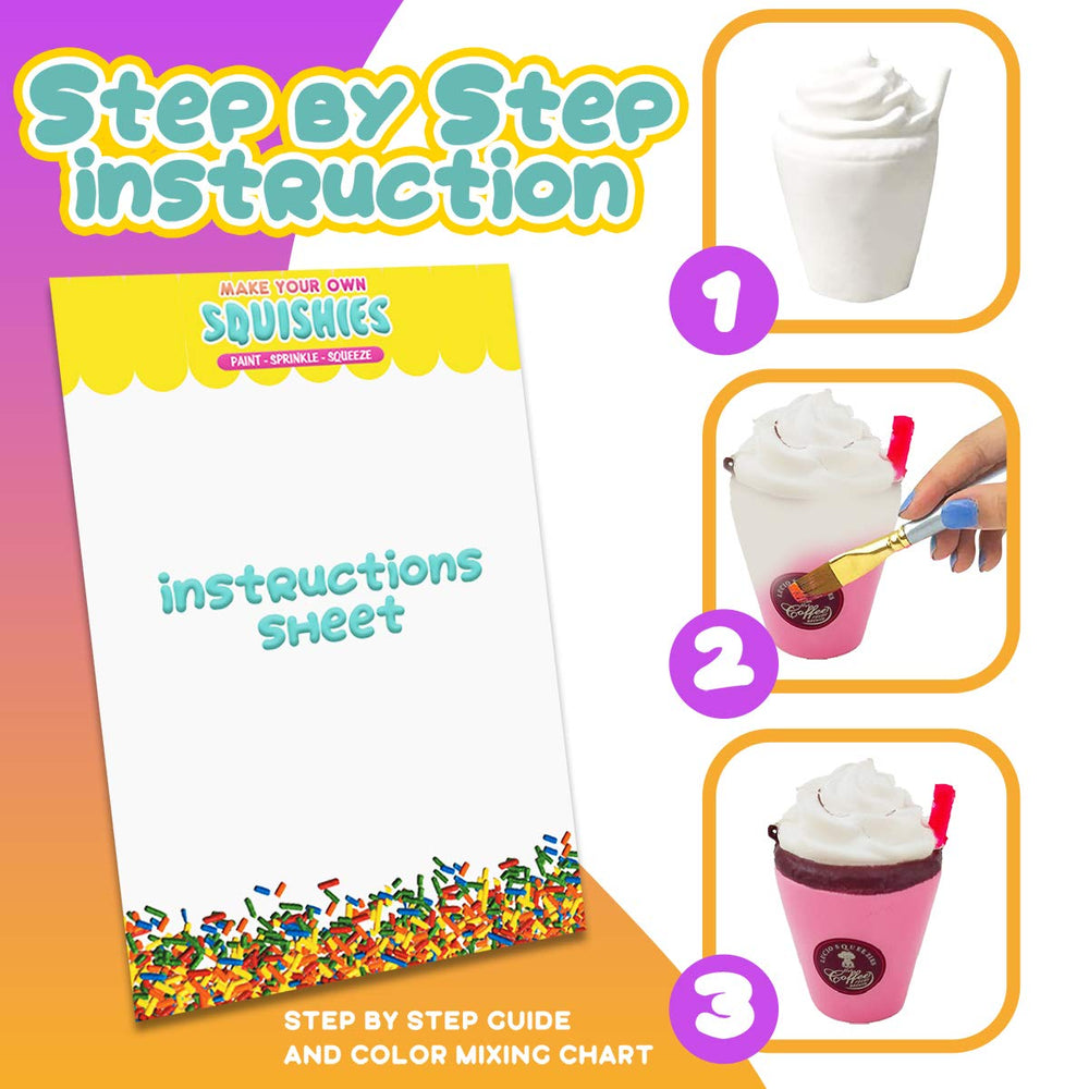 Insnug Paint Your Own Squishies Kit – six jumbo dessert squishies for slow-rising play