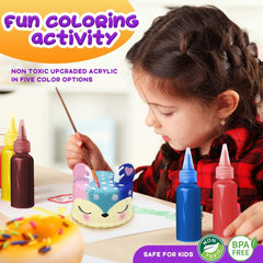 Insnug paint-your-own-squishies-set with washable paints for safe home art