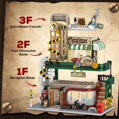 INSOON Detective Agency Building Set quick-disassembly supports versatile builds