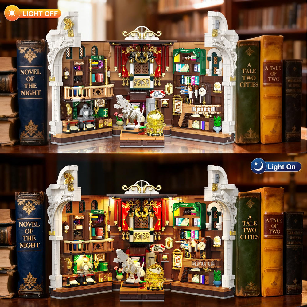 INSOON Dinosaur Museum Book Nook premium ABS bricks ensure durable, smooth assembly