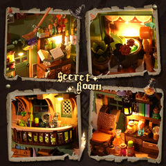 INSOON Magic Potion Book Nook 990-brick kit builds a detailed miniature world.