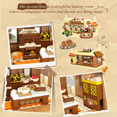 INSOON top-floor clock and warm lighting for cozy bakery ambiance.