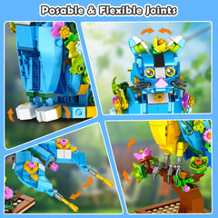 INSOON 3-in-1 kitten figure with flowers for playful display