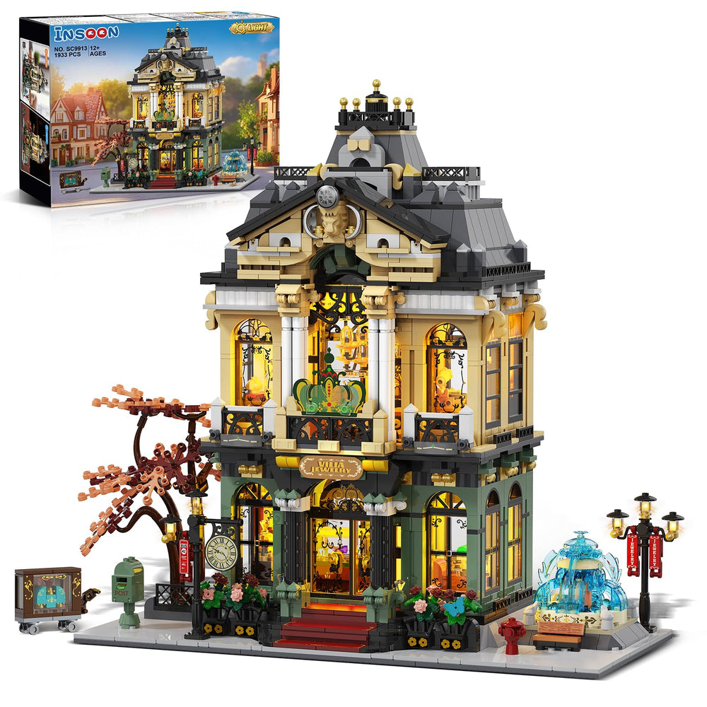 INSOON City Jewelry Store front lit display highlights treasures for stylish home décor