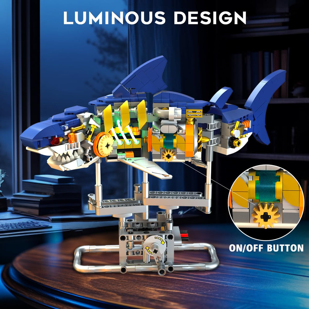 INSOON Mechanical Shark mouth open with teeth for lifelike play