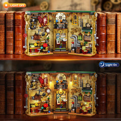 INSOON Stempunk Book Nook fully assembled display doubles as a conversation piece
