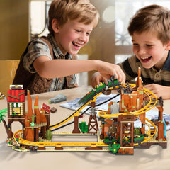 INSOON Western Roller Coaster thorn bushes frame adds tactile texture for imaginative play and display.