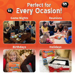 Inspiration Play Double Ditto players smiling during a lively game night
