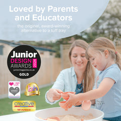 Inspire My Play BPA-free ABS plastic provides a durable, safe play surface.
