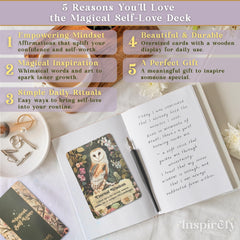 Inspirefy gift box with magnetic clamshell packaging offering elegant self-care inspiration.