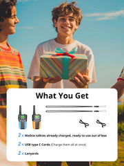 Inspireyes gift-ready walkie talkies ideal for birthdays or holidays.
